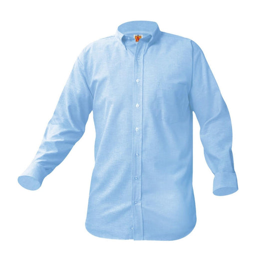 Oxford Long Sleeve Shirt (Male) w/Logo - 1122