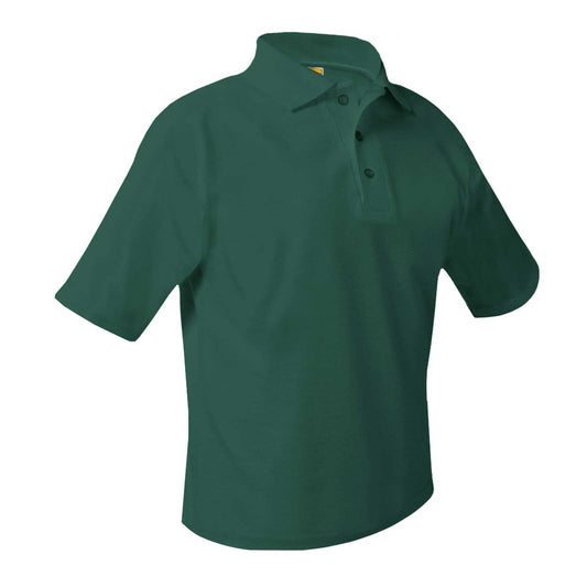 Unisex Pique Polo Shirt, Short Sleeves, Hemmed w/Logo - 1104