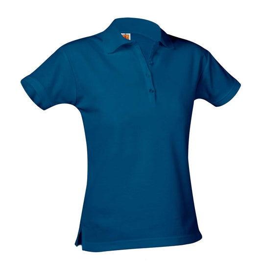 Pique Knit Short Sleeve Polo Knit Shirt (Female) w/Logo - 1112