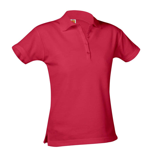 Pique Knit Short Sleeve Polo Knit Shirt (Female) w/Logo - 1111
